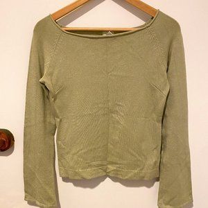 Vintage Odille Light Green Boatneck Sweater
